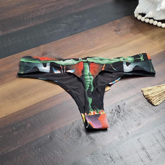 SKIMS Summer Mesh Thong Firpal Print Womens 4X NWT - Picture 2 of 14